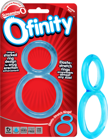 Ofinity Double Erection Ring Blue > Cock Ring > Single