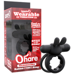 Ohare (Black | Blue | Green) – Rechargeable Silicone Rabbit Vibrating Cock Ring Black > Cock Ring > Vibrating