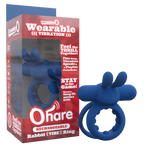 Ohare (Black | Blue | Green) – Rechargeable Silicone Rabbit Vibrating Cock Ring Blue > Cock Ring > Vibrating