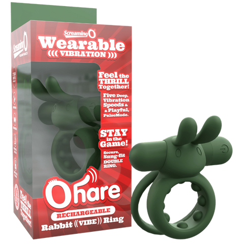 Ohare (Black | Blue | Green) – Rechargeable Silicone Rabbit Vibrating Cock Ring Green > Cock Ring > Vibrating