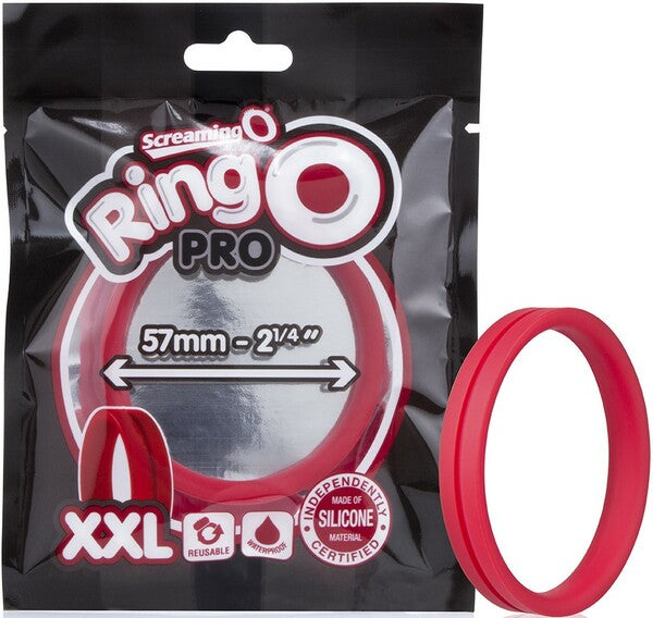 RingO Pro XXL – Stretchy 2.25 Inch Diameter Silicone Erection Enhancer Ring Red > Cock Ring > Single