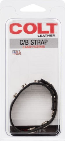 Colt Adjustable 5 Snap Leather Strap – Leather Strap Black > Clothes > Mens Leather