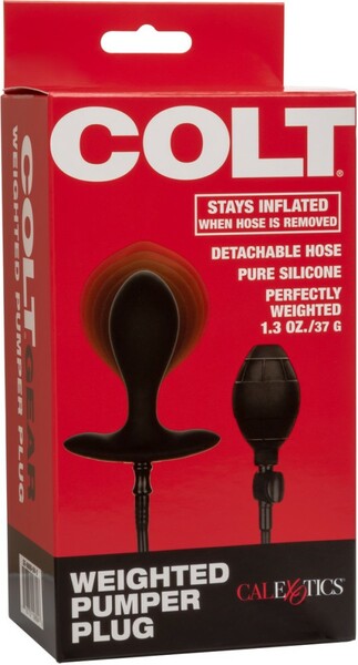 Colt Weighted Pumper Plug – Inflatable Silicone Probe 3 Inch Anal Plug Black > Anal Range > Tunnel and Stretchers