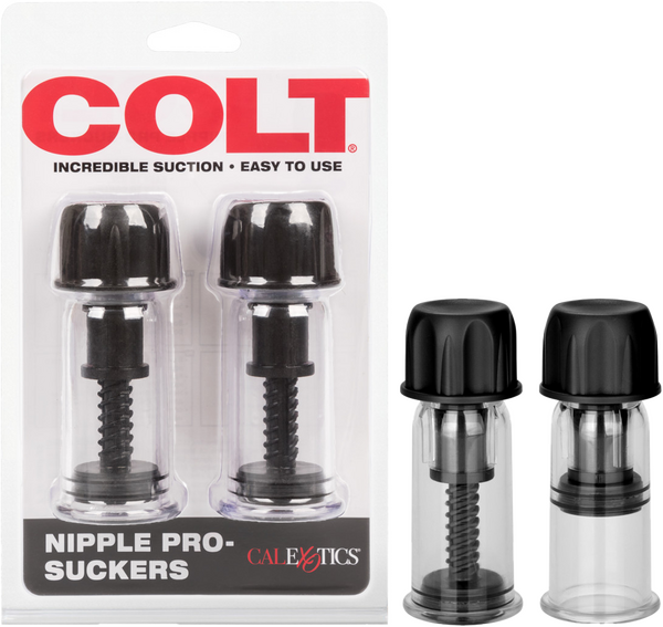 Colt Nipple Pro-Suckers (Black) – Adjustable Suction Nipple Clamps Black > Sex Toys > Nipple Suckers