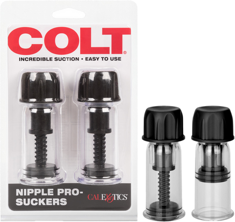 Colt Nipple Pro-Suckers (Black) – Adjustable Suction Nipple Clamps Black > Sex Toys > Nipple Suckers