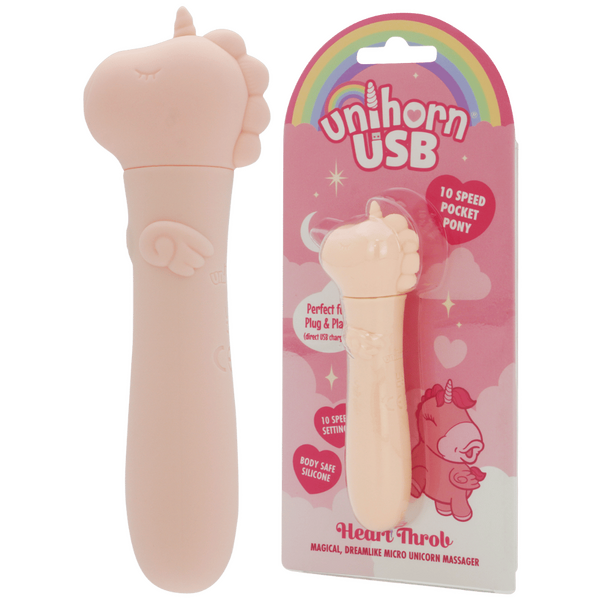 Unihorn Heart Throb (Pink) – Compact USB Rechargeable Bullet Vibrator with 10 Speeds > Sex Toys For Ladies > Clitoral Vibrators and Stimulators