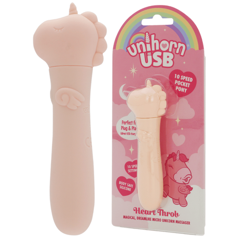 Unihorn Heart Throb (Pink) – Compact USB Rechargeable Bullet Vibrator with 10 Speeds > Sex Toys For Ladies > Clitoral Vibrators and Stimulators