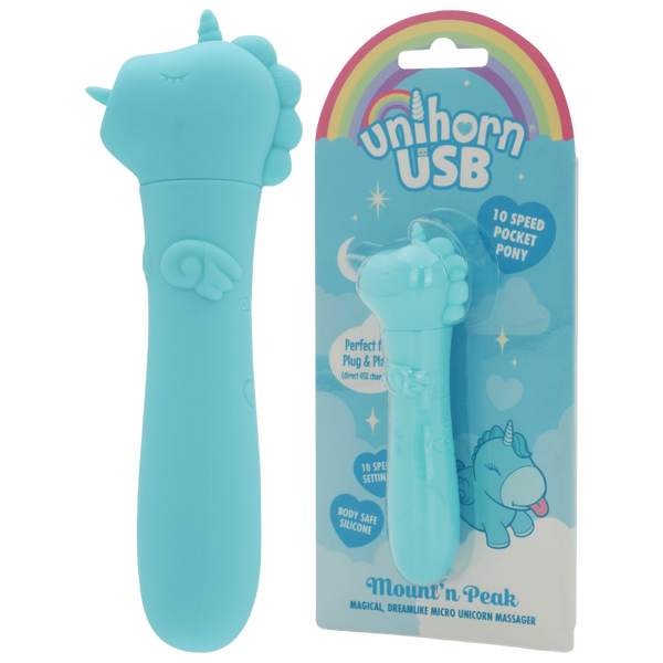Karma Lilac Unihorn USB (Blue) – Compact Rechargeable Silicone Vibrating Bullet > Vibrators > Ladies > Clitoral Vibrators and Stimulators