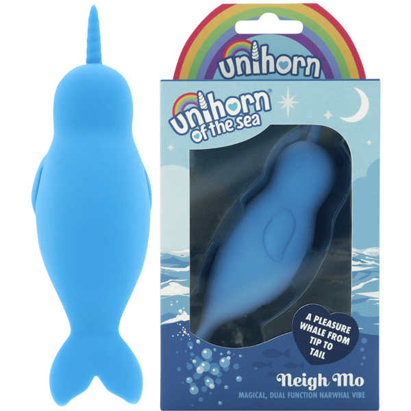 Unihorn of the Sea Neigh Mo Narwhal – Silicone Dual Motor Vibrator Blue > Vibrators > Ladies > Clitoral Vibrators and Stimulators