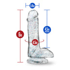 Naturally Yours 6 Inch Glitter Dildo Sparkling Clear Toy > Dildos > Realistic Dildos