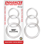 Clear Silicone Cockrings Set Adjustable Body Safe Rings > Cock Ring > Sets