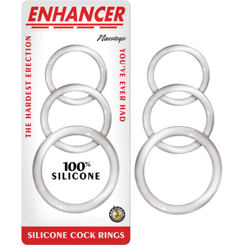 Enhancer Silicone Cockrings - Clear COCK RING Set