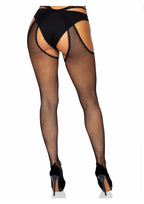 Strappy Suspender Fishnets (Black) – Sexy Lingerie > Clothes > Hosiery > Garterbelt Sets