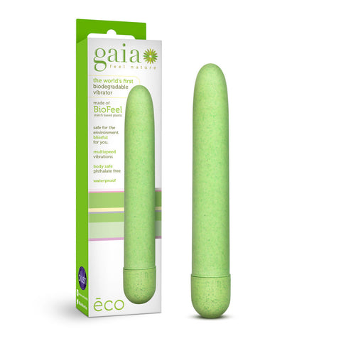 Gaia Eco (Green) – Eco-Friendly Slim Rechargeable Vibrator Vibrators