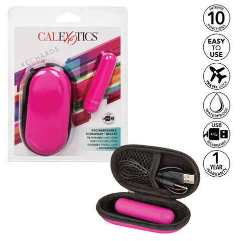 Rechargeable Hideaway Bullet Vibrator in Blue for Travel Fun BULLETS