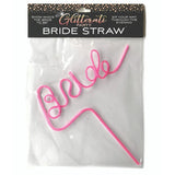 Little Genie NOVELTIES Pink Glitterati - Bride Straw - Hens Party Novelty 817717010907
