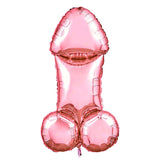Little Genie NOVELTIES Rose Gold Glitterati - Penis Party Balloon 90cm Mylar -  90 cm Novelty Balloon 817717010822
