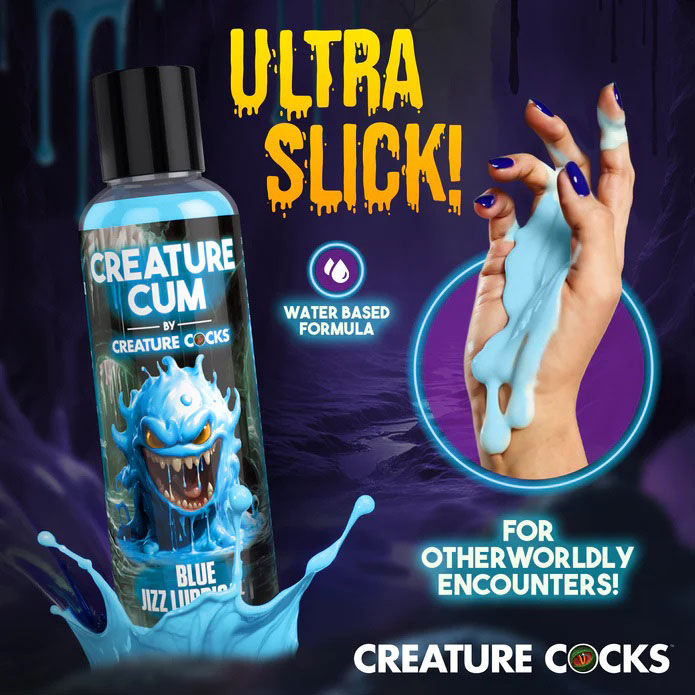 Creature Cum Blue Water-Based Personal Lubricant 8oz Bottle Speciality Lubricants