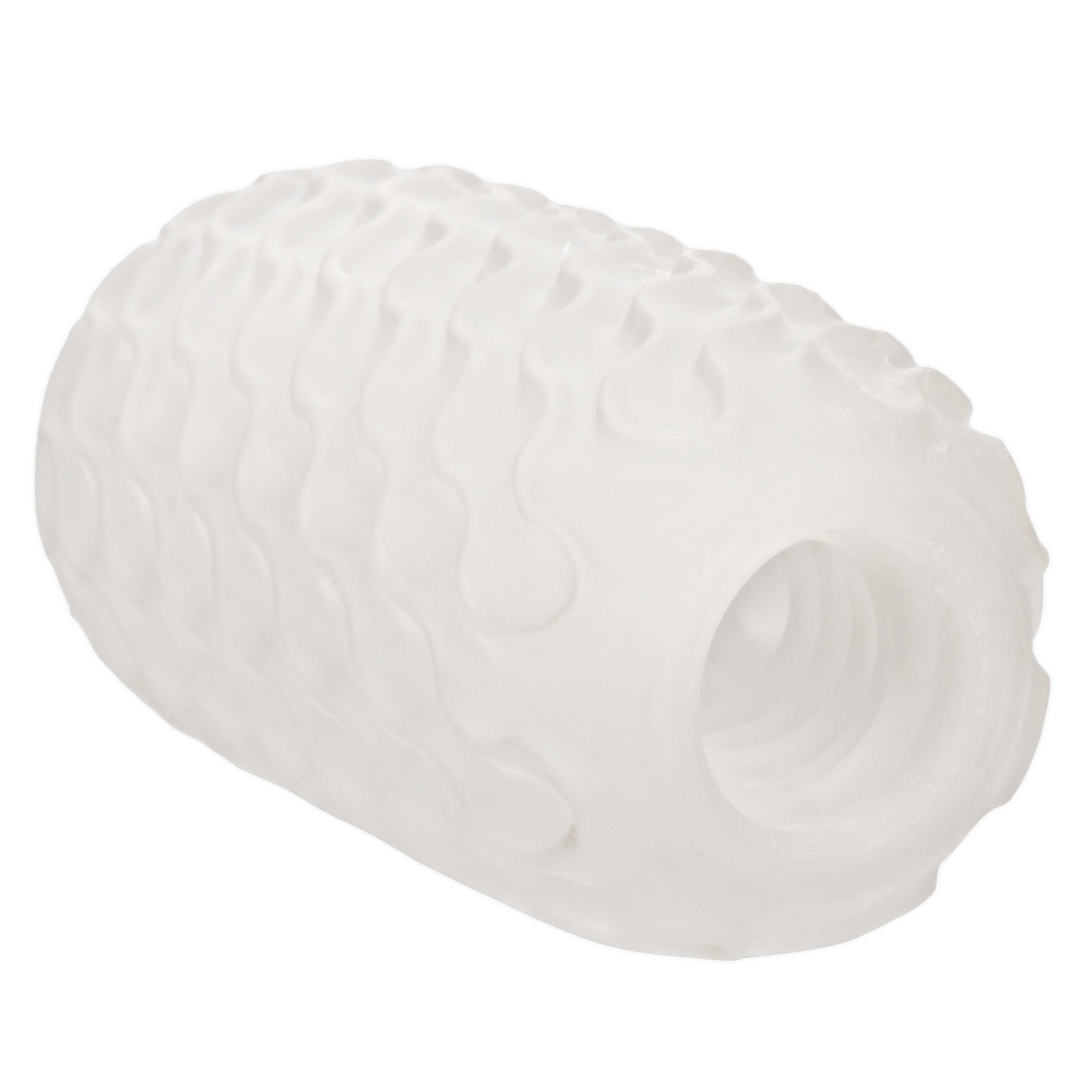 Boundless Reversible Ribbed Stroker White 4.5 Inch Compact Textured Male Masturbator Strokers - Manual