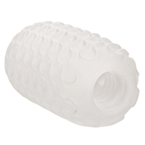 Boundless Reversible Ribbed Stroker White 4.5 Inch Compact Textured Male Masturbator Strokers - Manual