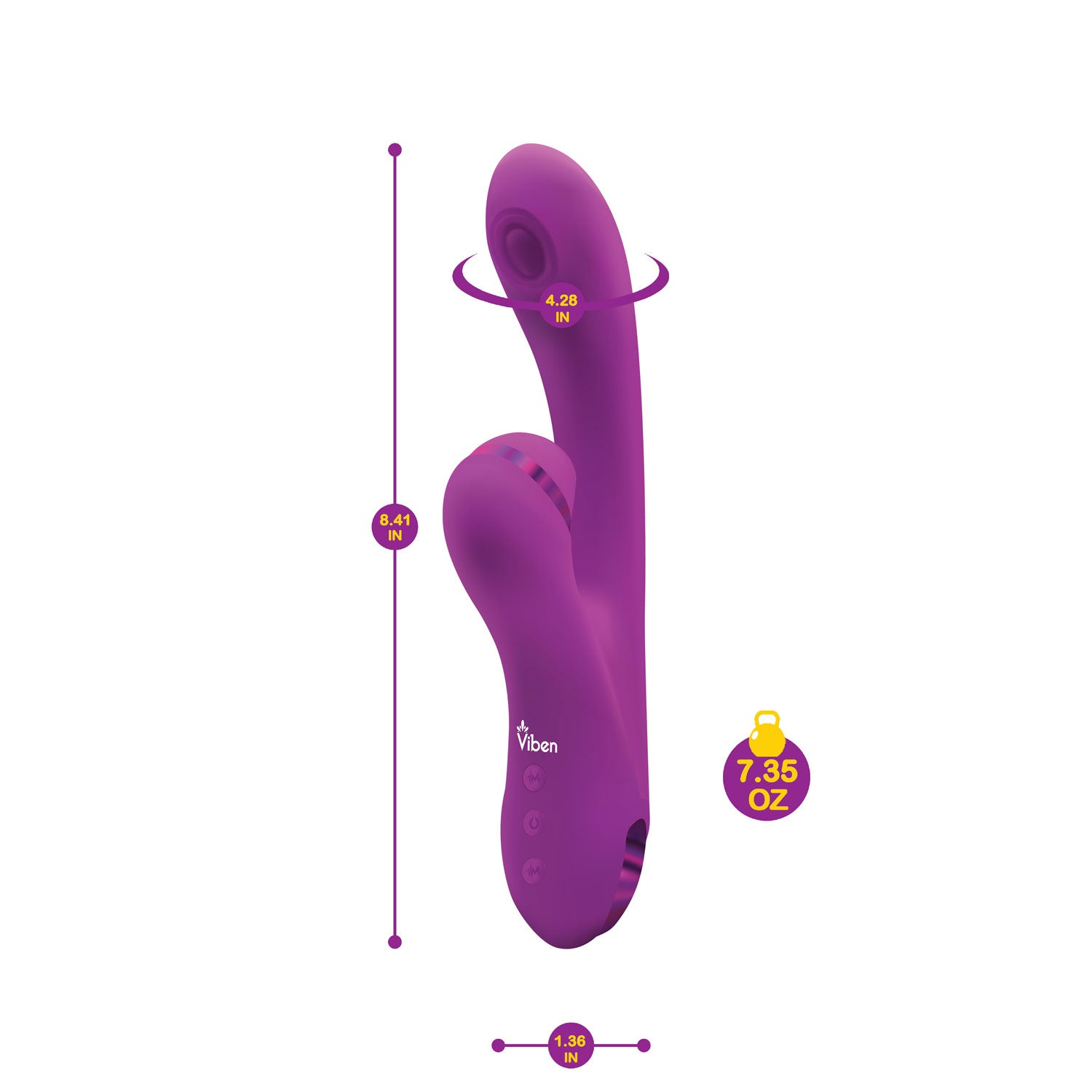 Viben Dazzle Thumping Rabbit in Berry VIBRATORS-RABBIT