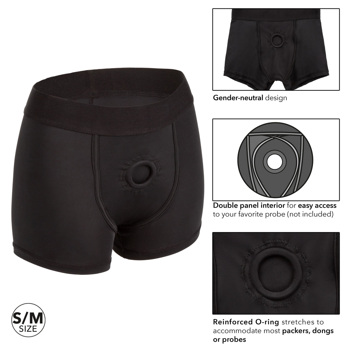 Boundless Boxer Brief Harness Small Medium > Dildos > Strap On Harnesses