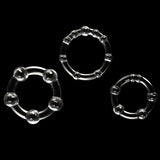 Lovetoy COCK RINGS Clear Power Plus Triple Beaded Ring Set -  Cock Rings - Set of 3 6970260908009