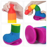 Lovetoy DONGS Coloured Prider 7.5'' Dildo - Rainbow 19 cm Dong 6970260908030