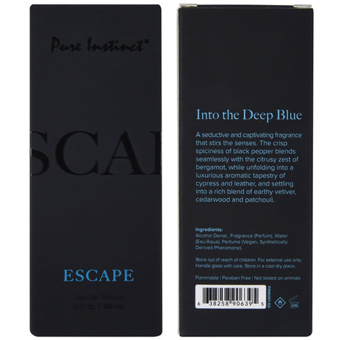 Pure Instinct Escape Pheromone Eau De Parfum 2 oz Fragrance Perfume Spray