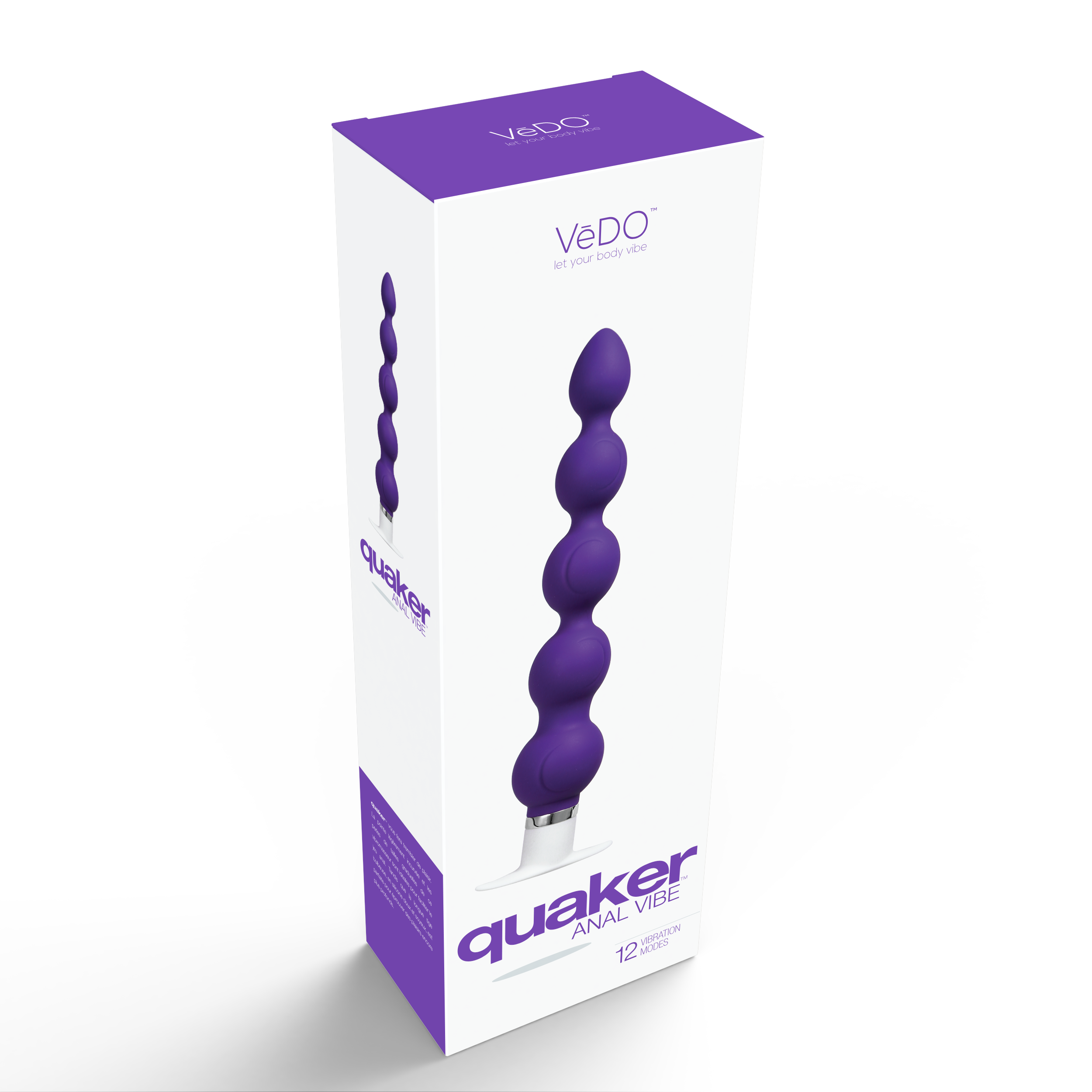 Quaker Indigo Anal Vibrator with Silicone Texture and 12 Modes > Anal Range > Anal Beads