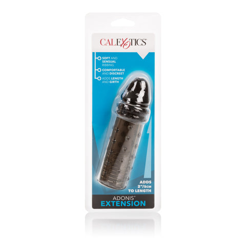 Adonis Extension Smoke 2 Inch Lengthening Erection Enhancer with Textured Ridges and Nubs SLEEVES