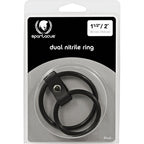 Spartacus Nitrile Dual Cock Ring (Black) – Comfortable Grip Cock Ring > Clothes > Mens Leather