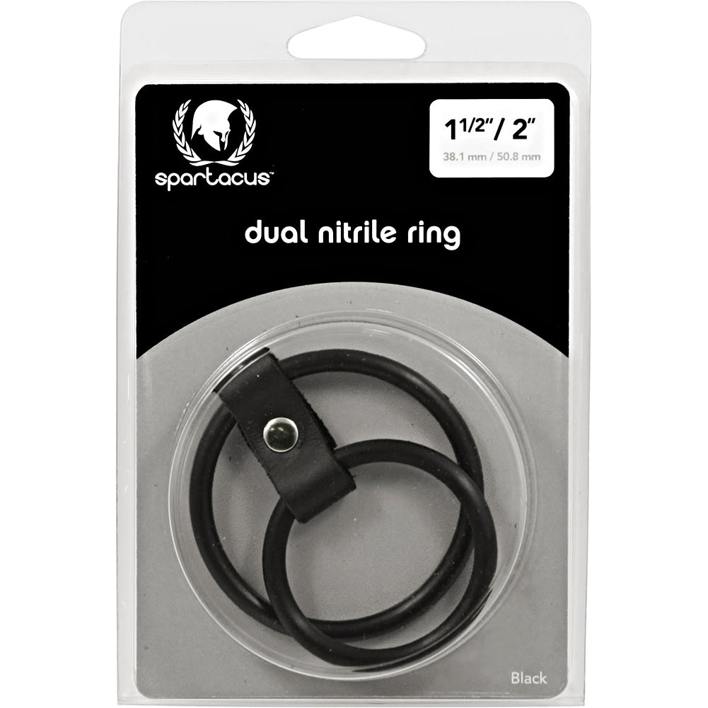 Spartacus Nitrile Dual Cock Ring (Black) – Comfortable Grip Cock Ring > Clothes > Mens Leather