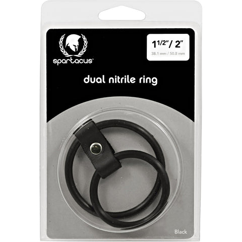 Spartacus Nitrile Dual Cock Ring (Black) – Comfortable Grip Cock Ring > Clothes > Mens Leather