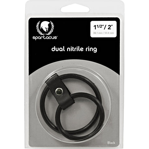 Nitrile Dual Cock Ring Black for Enhanced Comfort and Grip Black COCK RINGS
