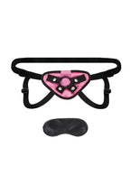 Lux Fetish Pink Velvet Strap-On Harness – Vibrating Harness > Dildos > Strap On Harnesses