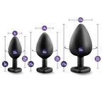 Luxe Bling Plugs Training Kit – 3 Sizes Silicone Anal Plugs with Heart Gems > Anal Range > Butt Plug Kits