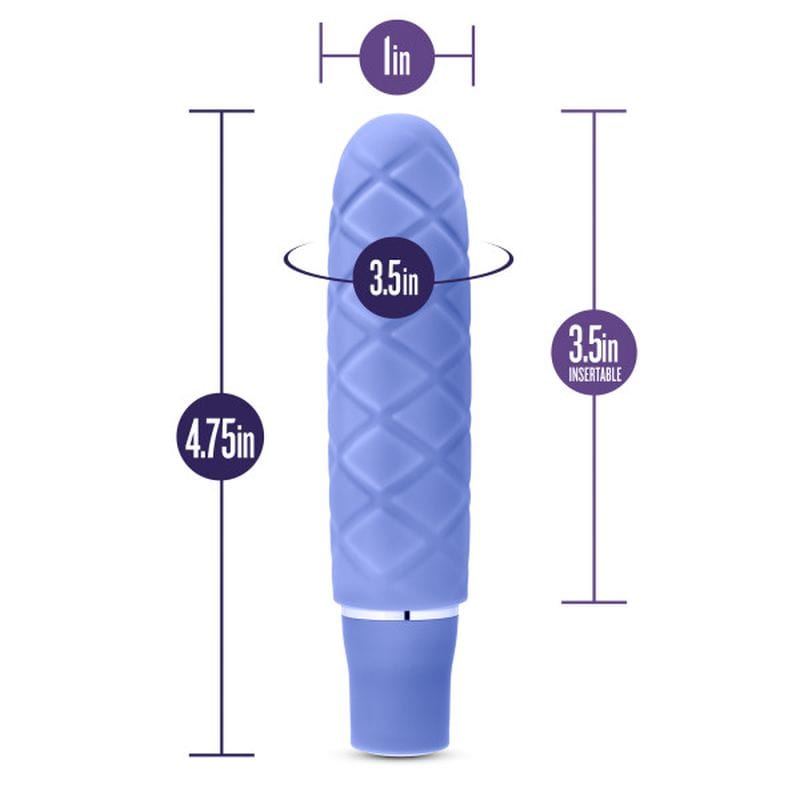 Luxe Cozi Mini Periwinkle - Compact Vibrating Silicone Toy Finger Stimulator