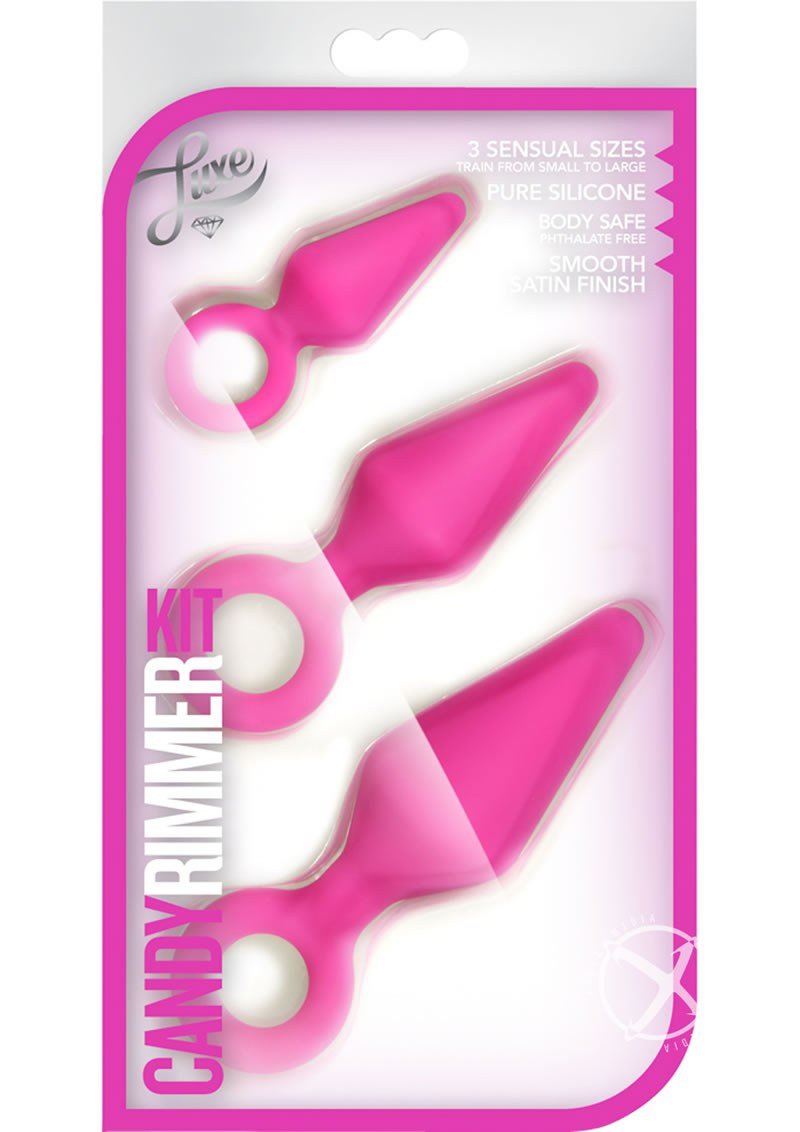 Candy Rimmer Kit Fuchsia – Three Size Silicone Plugs Beginner Anal Play Kit > Anal Range > Butt Plug Kits