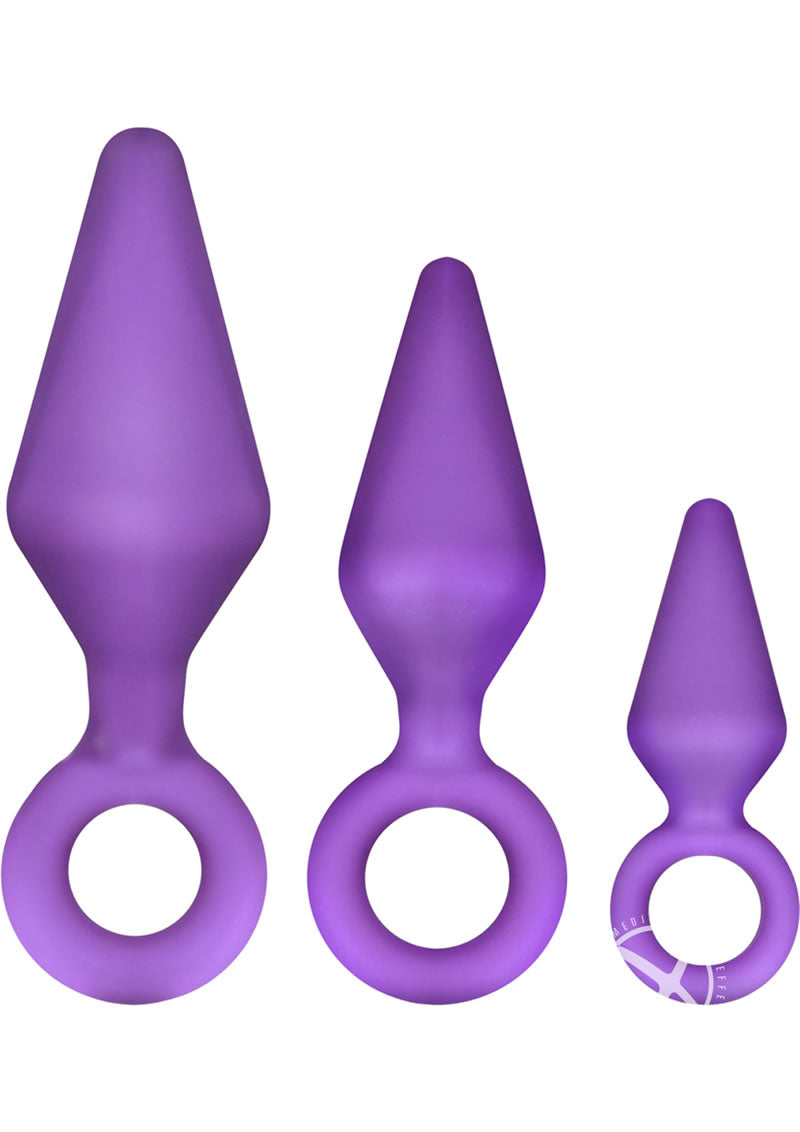 Candy Rimmer Kit Fuchsia – Three Size Silicone Plugs Beginner Anal Play Kit > Anal Range > Butt Plug Kits Main image