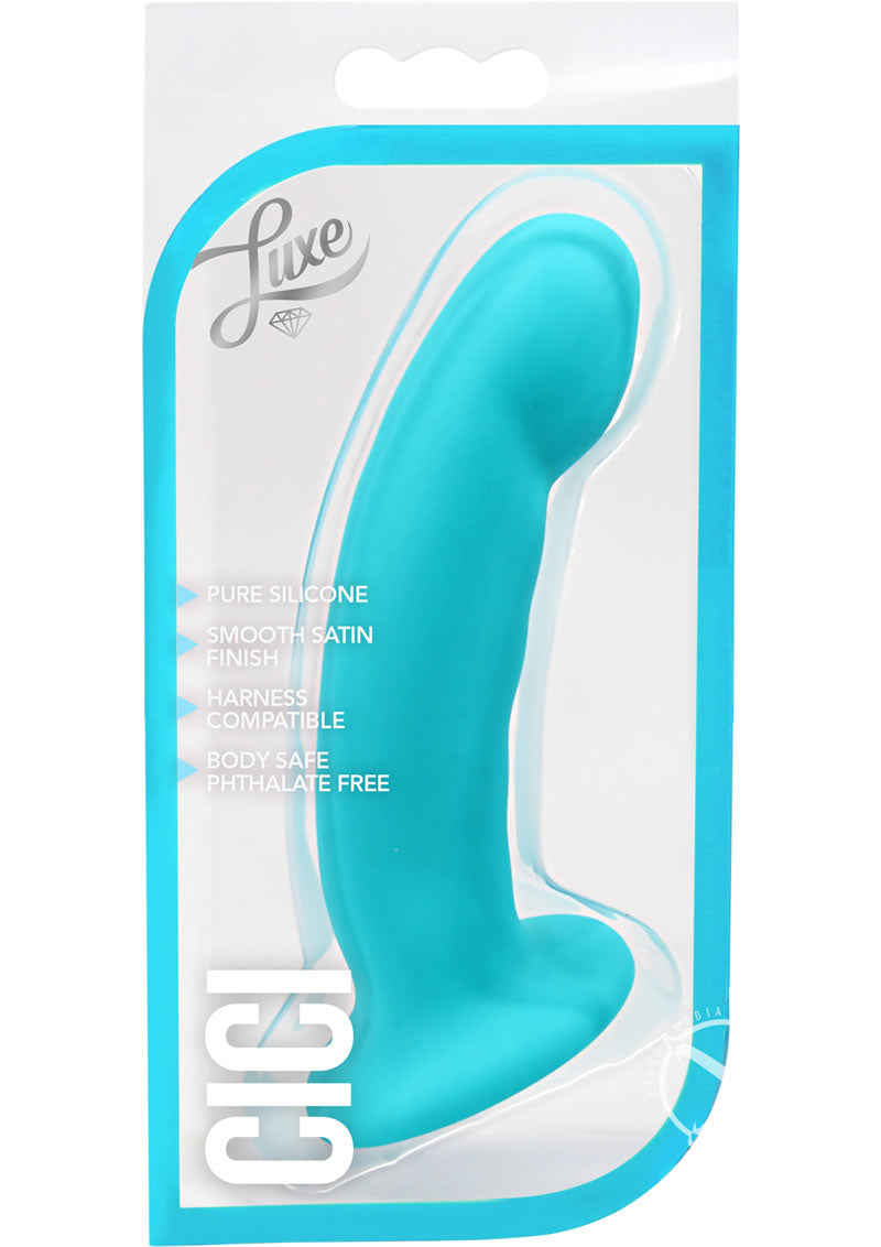 Cici– Silicone G-Spot 5" Dong with Satin Smooth Finish - Pink / Purple / Blue > Dildos > Neutral Dildos