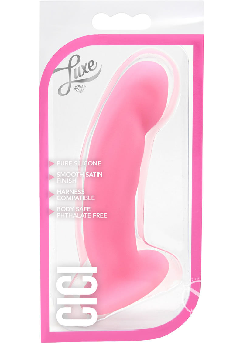 Cici– Silicone G-Spot 5" Dong with Satin Smooth Finish - Pink / Purple / Blue > Dildos > Neutral Dildos