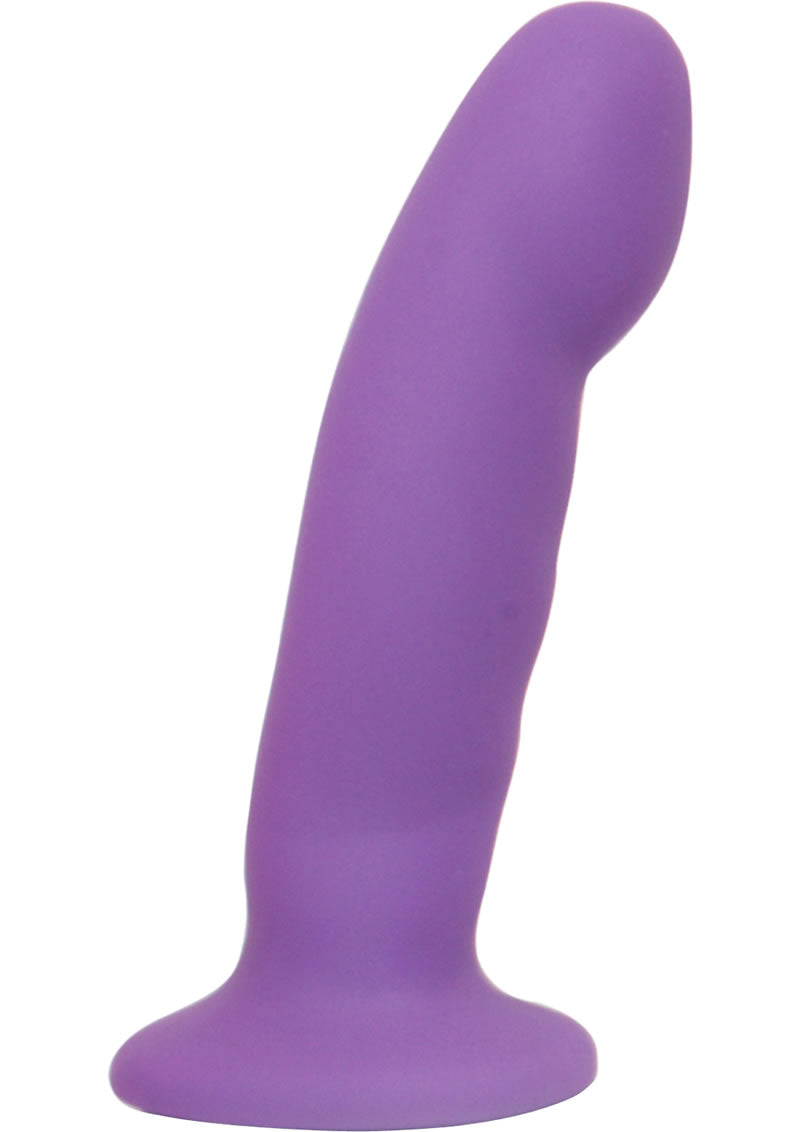 Cici– Silicone G-Spot 5" Dong with Satin Smooth Finish - Pink / Purple / Blue > Dildos > Neutral Dildos