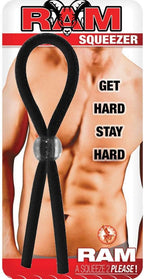 Nasstoys Ram Squeezer Adjustable Black Latex Waterproof Cock Ring > Cock Ring > Adjustable