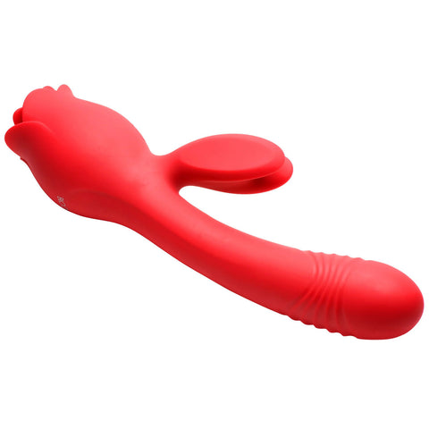 Blooming Bunny Silicone Rabbit Vibrator with Sucking Thrust VIBRATORS-RABBIT-MULTI