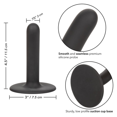 Boundless 4.5"/11.5cm Slim Probe in Black with Suction Cup Base Dongs Neutral