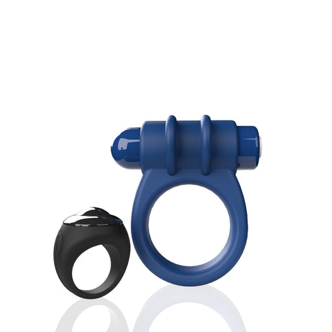 Screaming O Remote Controlled Switch Vibrating Ring Blue – Versatile Deep Rumbling Vibrations Cock Rings Vibrating
