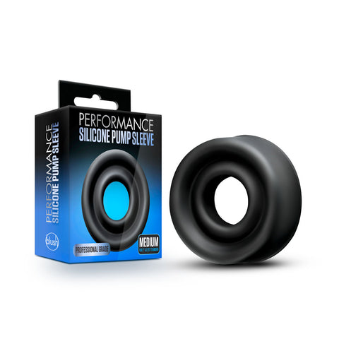 Performance Silicone Pump Sleeve Medium Black for Penis Pumps Black PUMPS