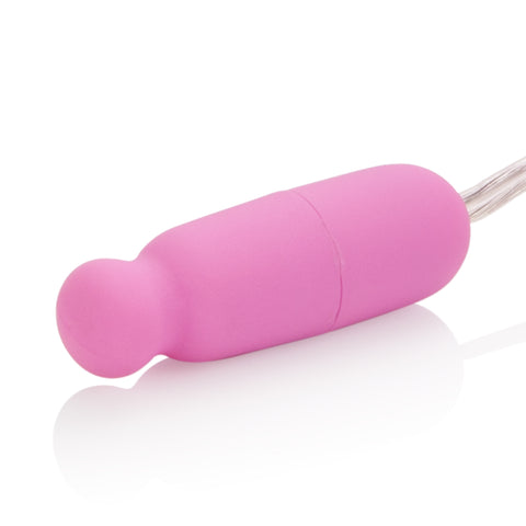 Whisper Micro-Heated Bullet Pink 2-Speed Compact Vibrating Massager with Heat and Silver Plated Finish BULLETS