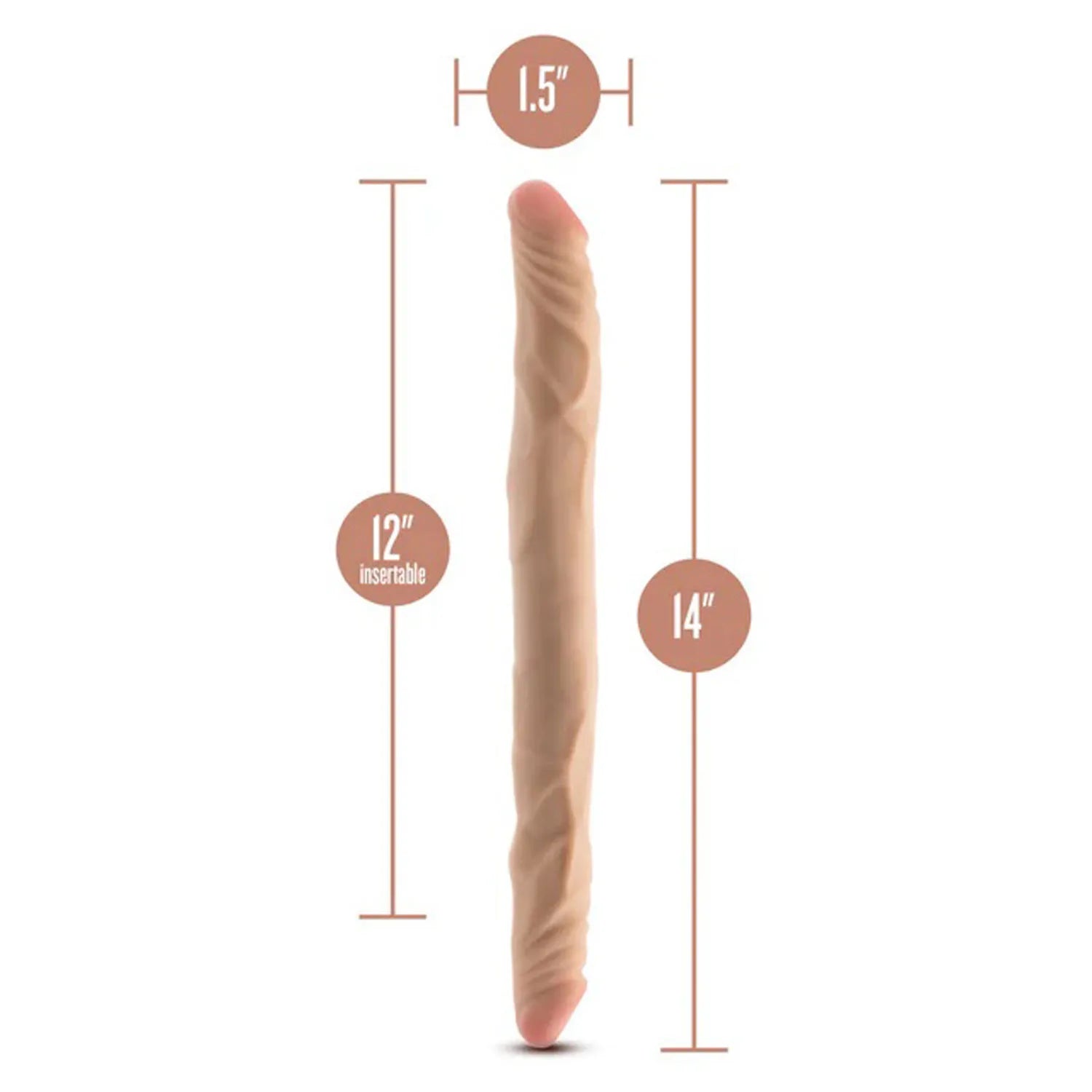 Dr. Skin Plus 14 Inch Posable Double Dong – Dual-Ended Dildo > Dildos > Double Dildos